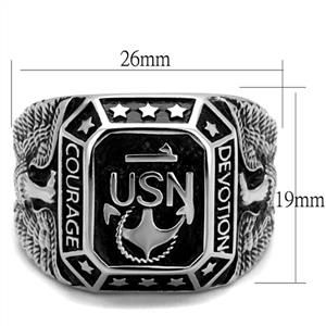 CJE2325 Wholesale Men&#39;s Stainless Steel United States Navy Ring