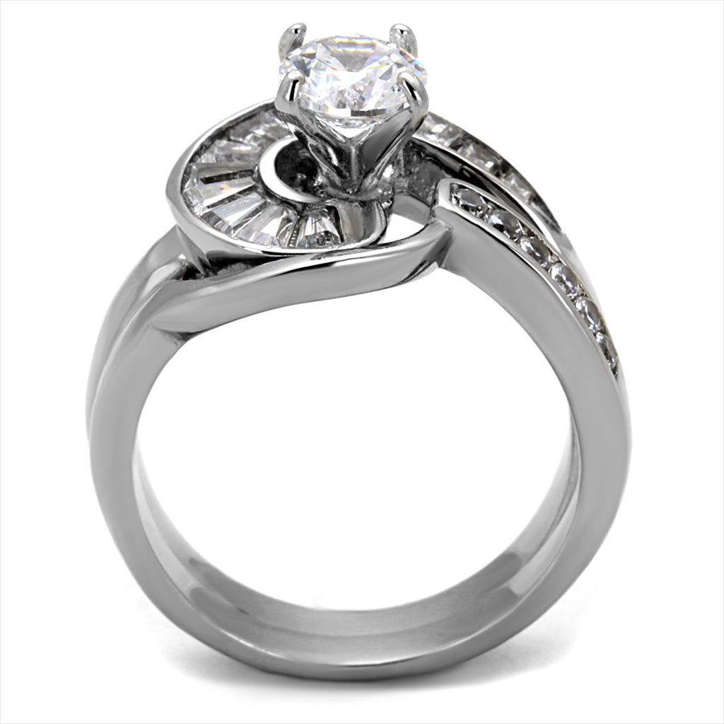CJE2617 Wholesale Women&#39;s Stainless Steel 1.45 ct. CZ Ring