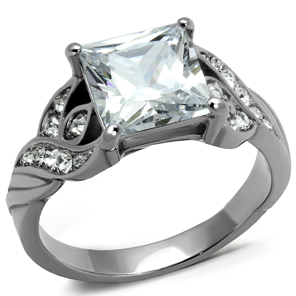 CJE2657 Princess Cut AAA Grade CZ Engagement Ring