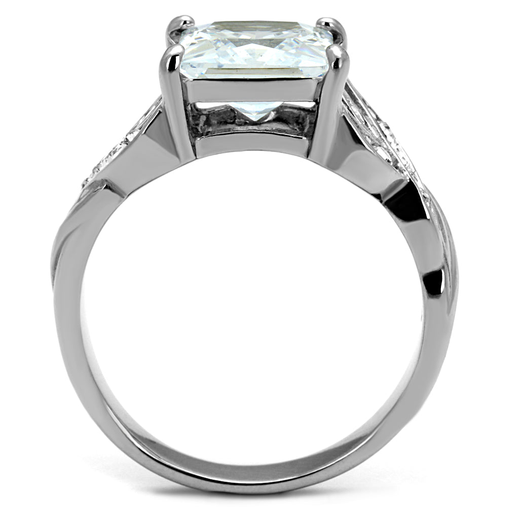 CJE2657 Princess Cut AAA Grade CZ Engagement Ring
