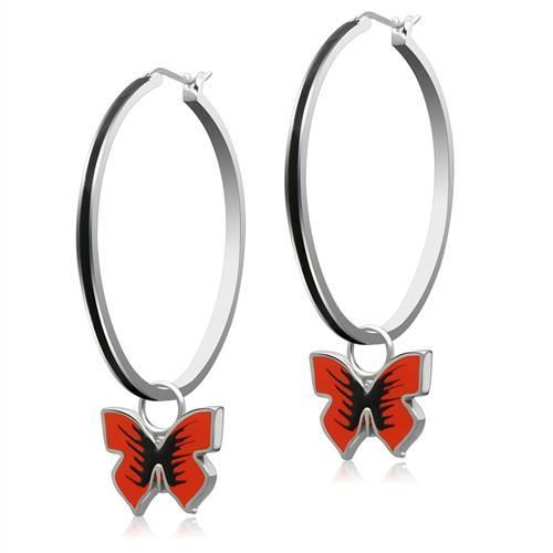 CJ619S Wholesale Stainless Steel Butterfly Earrings