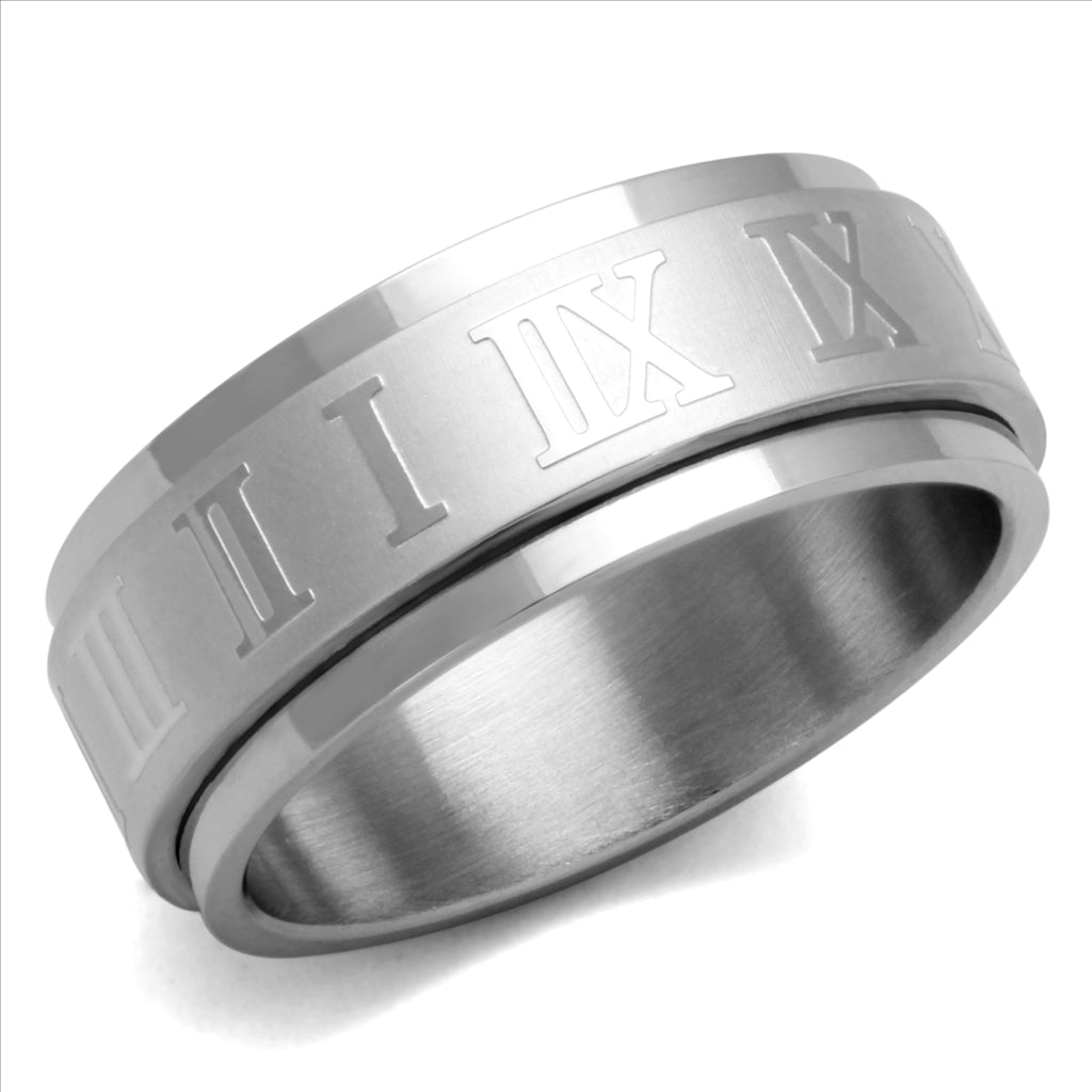 CJE2943 Wholesale Men&#39;s Stainless Steel Roman Numeral Band