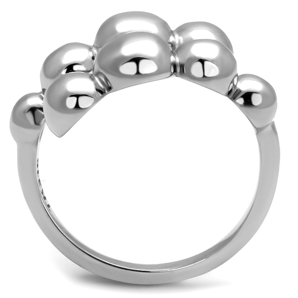 CJE3089 Wholesale Stainless Steel Bubble Cut Cocktail Ring