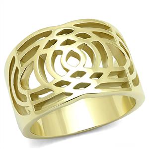 CJE3119 Wholesale Women&#39;s Stainless Steel IP Gold Fashion Ring