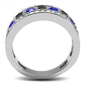 CJE3141 Wholesale Women&#39;s Stainless Steel Sapphire Top Grade Crystal Fashion Ring