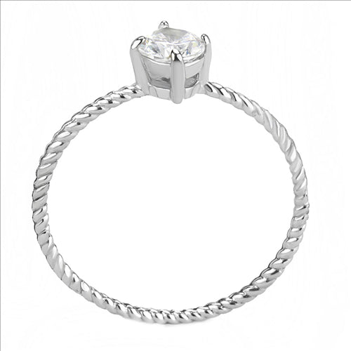 CJE3604 Wholesale Women&#39;s Stainless Steel AAA Grade CZ Clear Minimal Ring