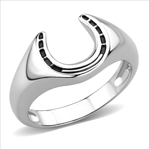 CJE3619 Wholesale Men&#39;s Stainless Steel Horseshoe Ring