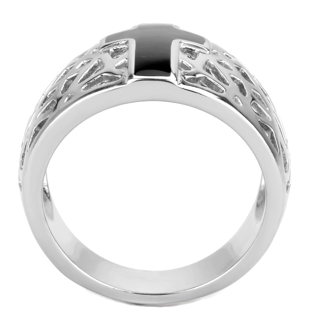 CJ3720 Wholesale Unisex Stainless Steel High polished (no plating) Cross Ring