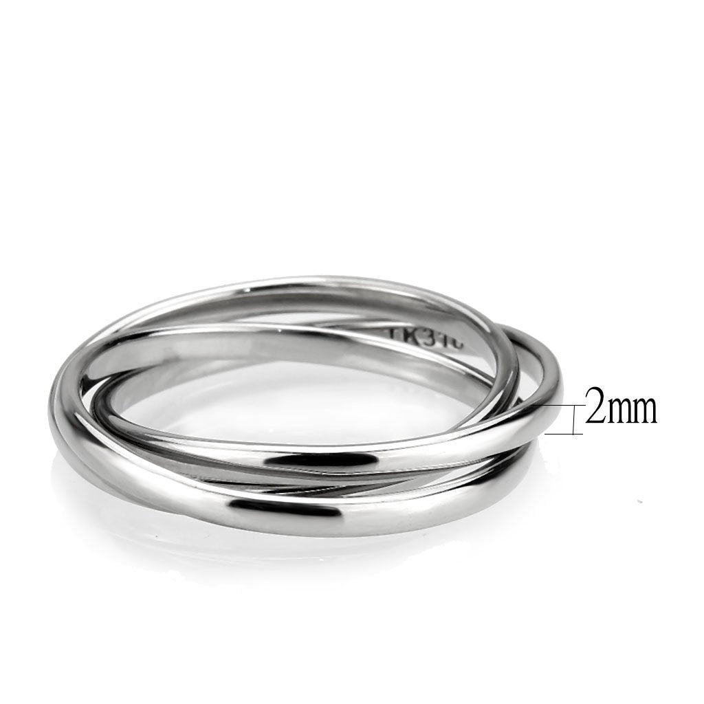 CJ3743 Wholesale Women&#39;s Stainless Steel Interlocking Ring