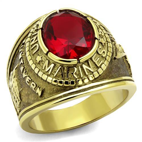 CJG1474 Wholesale Gold Plated Stainless Steel United States Marines Ring