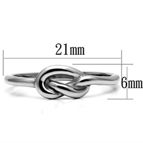 CJ630 Wholesale Women&#39;s Stainless Steel High polished Minimal Love Knot Ring