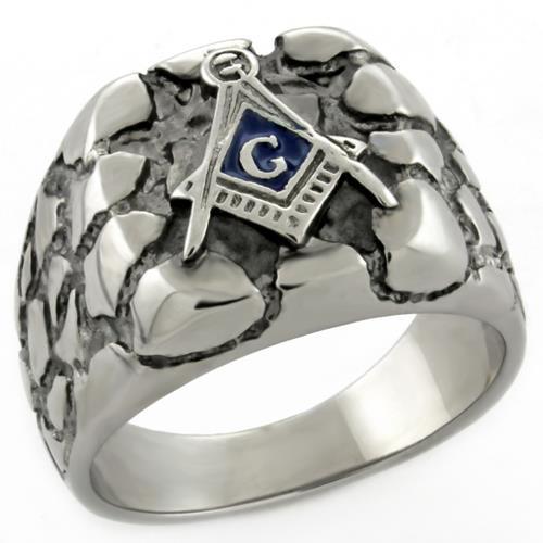 CJE778N Wholesale Men&#39;s Stainless Steel High polished Masonic Ring